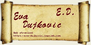 Eva Dujković vizit kartica